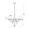 ACA Lighting Textile závěsné svítidlo EG167285PBW