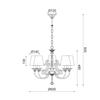 ACA Lighting Textile závěsné svítidlo EG169885PP