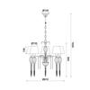ACA Lighting Textile závěsné svítidlo EG170305PWFG