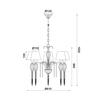 ACA Lighting Textile závěsné svítidlo EG170305PWRG