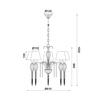 ACA Lighting Textile závěsné svítidlo EG170305PWRG