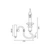 ACA Lighting nástěnné svítidlo 1XE14 antická/rez kov 12X21X24CM TOULOUSE EG171W12R