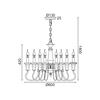 ACA Lighting závěsné svítidlo 8XE14 antická/rez kov D60XH150CM TOULOUSE EG178P60R