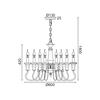 ACA Lighting závěsné svítidlo 8XE14 antická/rez kov D60XH150CM TOULOUSE EG178P60R