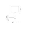 ACA Lighting nástěnné svítidlo 1XE14 zlatá/černý kov + bílé stínítko 23X16X29CM MIZAR EG221W29BG