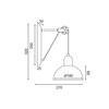 ACA Lighting nástěnné svítidlo 1XE14 šedá/bílý kov 27X18X32CM CEZANNE EG5791W26G