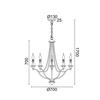 ACA Lighting závěsné svítidlo 5XE14 antická/rez kov D70XH175CM LYON EG5875P70R