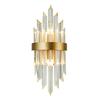 ACA Lighting nástěnné svítidlo 2XE14 křišťál + zlatý kov 22X13X54CM EMPIRE EG6172W54CG