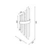 ACA Lighting nástěnné svítidlo 2XE14 křišťál + zlatý kov 22X13X54CM EMPIRE EG6172W54CG
