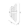 ACA Lighting nástěnné svítidlo 2XE14 křišťál + zlatý kov 22X13X54CM EMPIRE EG6172W54CG