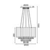 ACA Lighting závěsné svítidlo 5XE14 křišťál + mosaz D40XH100CM EMPIRE EG6175P41CG