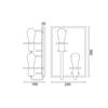 ACA Lighting nástěnné svítidlo 2XE27 dřevo+černý kov 25X16XH36CM TESLA EG842W36B