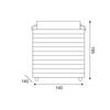 ACA Lighting EBEKO černá kovová lucerna s plastovou bílou LED svíčkou, 1 LED na baterie 3xAAA, teplá bílá, IP44, 14x14x19.5cm F0711112