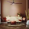 ACA Lighting stropní svítidlo s ventilátorem stmívatelné LED 132cm DC 40W hnědá dřevo s dálkovým ovládáním FANKVBR40G