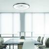 ACA Lighting černý stropní ventilátor se stmívatelným LED svítidlem 50cm s dálkovým ovládáním FANOKBL10G