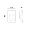 ACA Lighting Gypsum LED zapuštěné sádrové svítidlo G8009LED