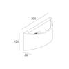 ACA Lighting Gypsum nástěnné sádrové svítidlo G85331W