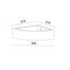 ACA Lighting sádrové nástěnné rohové svítidlo CORNER natural 215x215 mm 2xG9 G8577WC