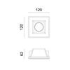 ACA Lighting Gypsum zapuštěné bodové sádrové svítidlo G90011C