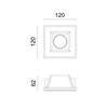 ACA Lighting Gypsum zapuštěné bodové sádrové svítidlo G90011C