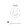 ACA Lighting Gypsum zapuštěné bodové sádrové svítidlo G90021C