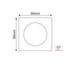 ACA Lighting zapuštěné svítidlo GU10 nastavitelné bílá hranaté 90x90 GLGUQ1W