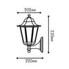 ACA Lighting Garden lantern venkovní nástěnné svítidlo HI6022V