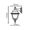 ACA Lighting Garden lantern venkovní nástěnné svítidlo HI6042V