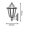 ACA Lighting Garden lantern venkovní nástěnné svítidlo HI6171GB