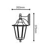 ACA Lighting Garden lantern venkovní nástěnné svítidlo HI6172GB