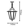 ACA Lighting Garden lantern venkovní závěsné svítidlo HI6175GB