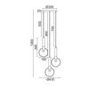 ACA Lighting závěsné svítidlo 3XE27 mosaz/černý kov D44XH136CM MIRACOLO HL39973P44BB
