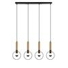 ACA Lighting závěsné svítidlo 4XE27 mosaz/černý kov 93X18XH116CM MIRACOLO HL39974P94BB