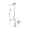 ACA Lighting Avantgarde závěsné svítidlo HL42592P25BG