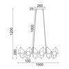 ACA Lighting Avantgarde závěsné svítidlo HL42596P100BG