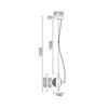 ACA Lighting závěsné svítidlo 1XG9 mosaz/černý kov + sklo 14X20XH122CM HYDRA HL4301P23BC