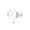 ACA Lighting nástěnné svítidlo 1XG9 měď/černý kov + sklo D20X15CM HYDRA HL4301W20BC