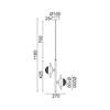 ACA Lighting závěsné svítidlo 2XG9 měď/černý kov + sklo 27X20XH118CM HYDRA HL4302P27BC