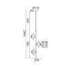 ACA Lighting závěsné svítidlo 3XG9 měď/černý kov + sklo 27X27XH149CM HYDRA HL4303P27BC