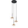 ACA Lighting závěsné svítidlo 3XG9 mosaz/černý kov + sklo D45XH106CM LAYLA HL4313P35BB