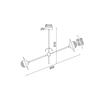 ACA Lighting stropní svítidlo 2XG9 mosaz/černá kov + sklo 85X20XH51CM LAYLA HL4322C84BB