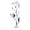 ACA Lighting závěsné svítidlo 3XE27 černý kov D31XH115CM KOBE HL45843P40B