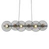 ACA Lighting závěsné svítidlo 6XE27 černý kov 103X35XH119CM KOBE HL45846P103B
