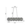 ACA Lighting závěsné svítidlo 6XE27 černý kov 103X35XH119CM KOBE HL45846P103B