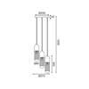 ACA Lighting závěsné svítidlo 3XE27 bílý kov D27XH120CM LAB HM173P27WH