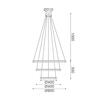 ACA Lighting závěsné svítidlo HARMONY LED 60W 4800lm CCT IP20 zlatý kov + akryl HM23LEDP3GDCCT