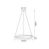 ACA Lighting závěsné svítidlo HARMONY LED 32W 2500lm CCT IIP20 bílý kov + akryl HM24LEDP60WHCCT
