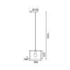 ACA Lighting závěsné svítidlo 1XE27 černý kov 29X20XH120CM MORDOR HM841P29BK