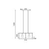 ACA Lighting závěsné svítidlo 2XE27 černý kov 57X20XH120CM MORDOR HM842P57BK