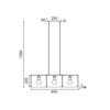 ACA Lighting závěsné svítidlo 3XE27 černý kov 85X20XH120CM MORDOR HM843P85BK
